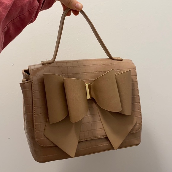 Like Dreams Handbags - Croc beige purse